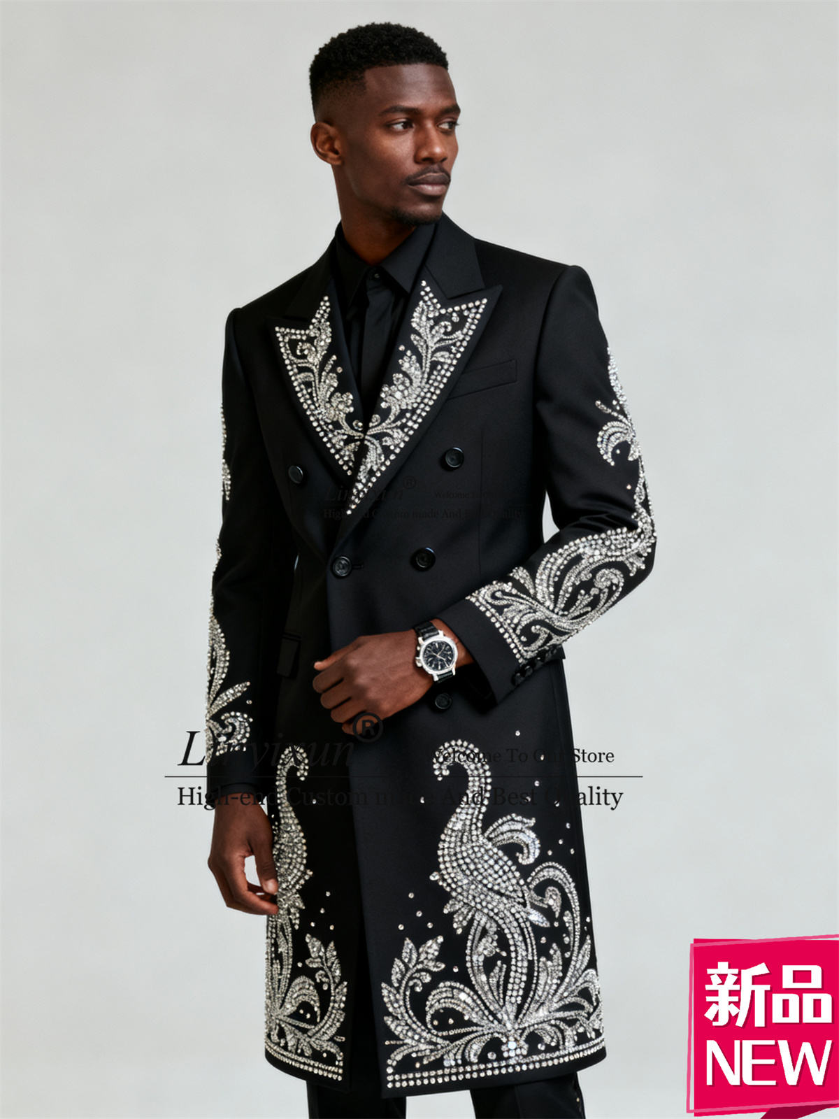 X Men Grooming - Glitter Jewelry Tuxedos Men Suits 2